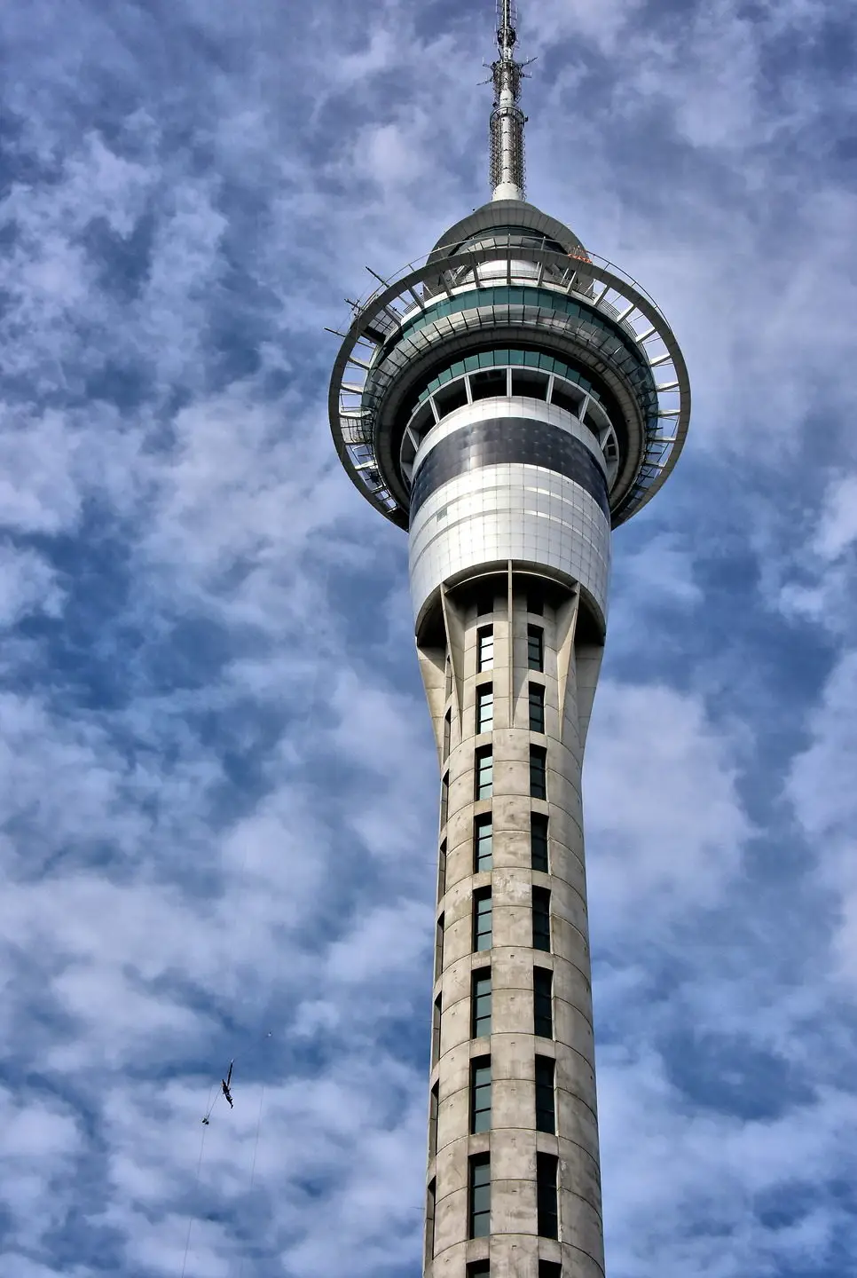Looking up at the Auckland Skytower from a Quantity Surveyors view